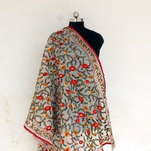 Pakistani Phulkari Scarf/Dupatta